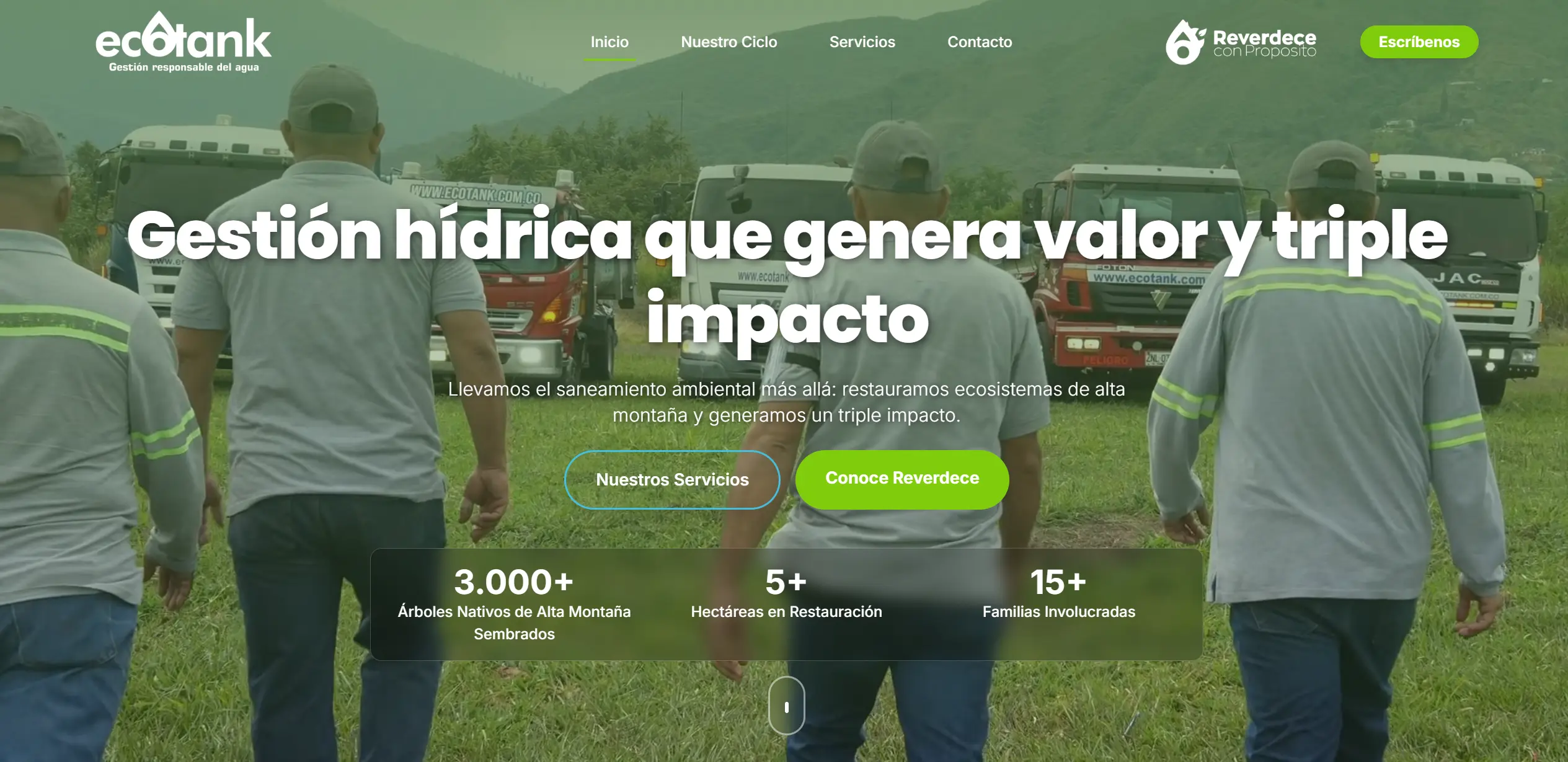 Preview del proyecto Ecotank (Sitio web corporativo)